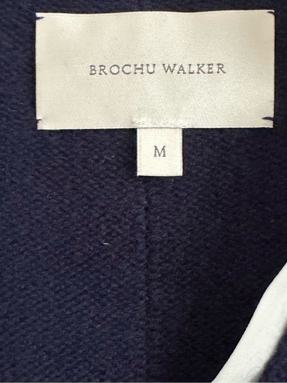 Brochu Walker Looker Layer Cashmere Blend Navy Sweater Minimalist Med - Picture 8 of 11